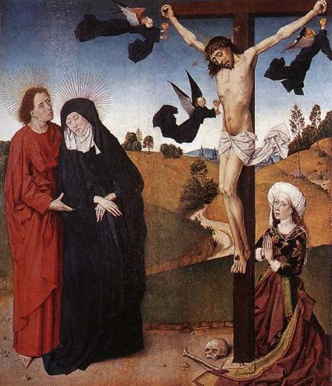 MASTER of the Life of the Virgin Christ on the Cross with Mary, John and Mary Magdalene